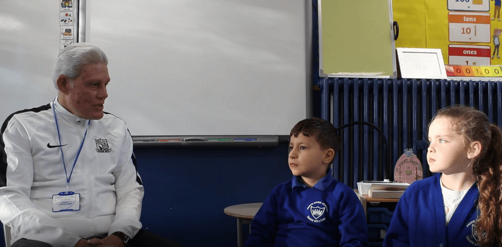 Prince Avenue Academy pupils interview Frankie Banks as part of iwill campaign SUFC Community